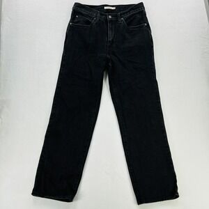 Levi's '94 Baggy Jeans Womens 30 Black High‎ Rise Straight Relaxed Denim Pants